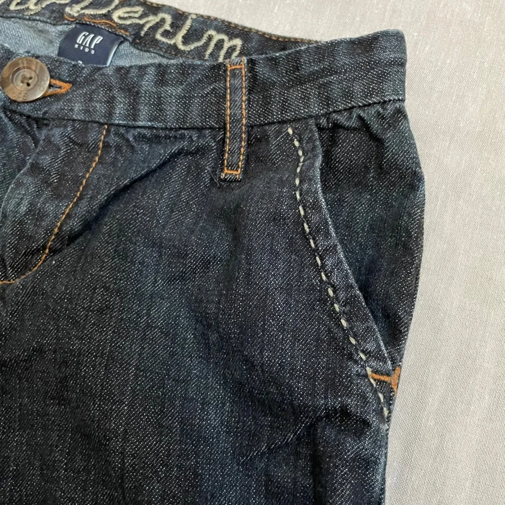 Gap Kids Girls Cropped Flare Jeans Size 7 Plus Dark Wash